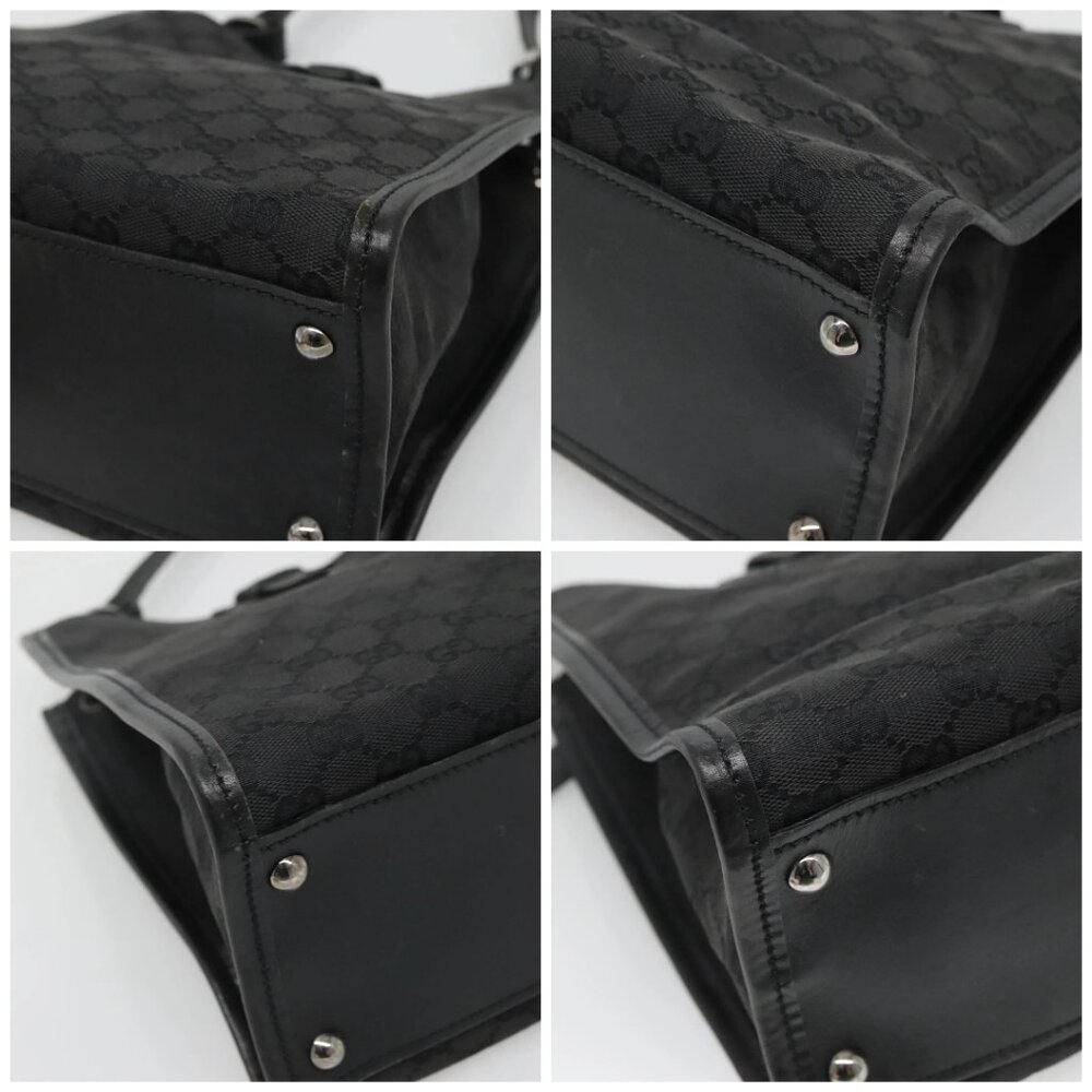 GUCCI GG Canvas Shoulder Bag Black Silver 110292 Auth ki5866 - Picture 16 of 16
